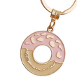 donut charm key chain gold plated